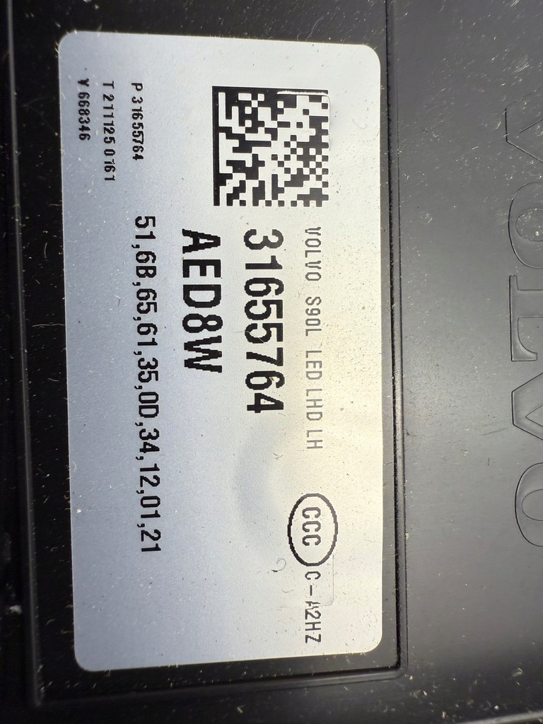 фото №9, Volvo s90 v90 лампа передня ліва фара full led nowa 31655764