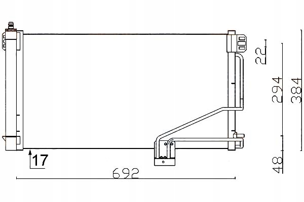 фото №2, Конденсатор радіатор кондиціонера [hella]