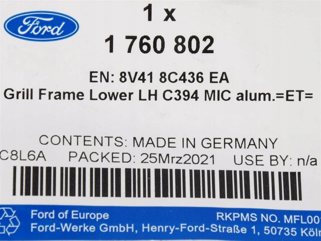 Рамка решетка бампера левая ford kuga mk1 2008-12 оригинальный номер Цена