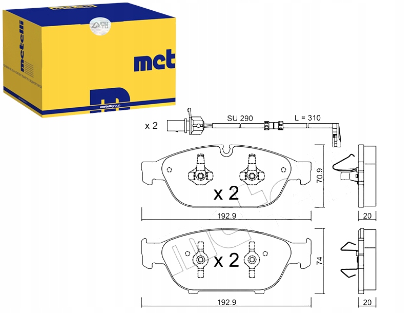 фото №1, Тормозные колодки тормозные audi a6 11- перед metelli