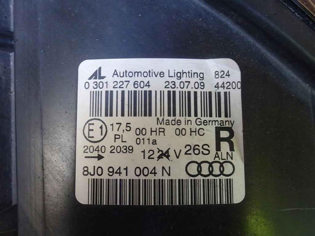 фото №14, Audi tt 8j 06-14 лампа правая перед передняя 8j0941004n 1301227604