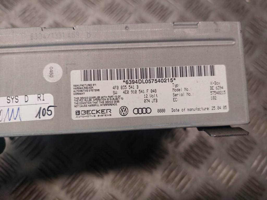 фото №5, Усилитель радио audi a6 c6 4f0035541b