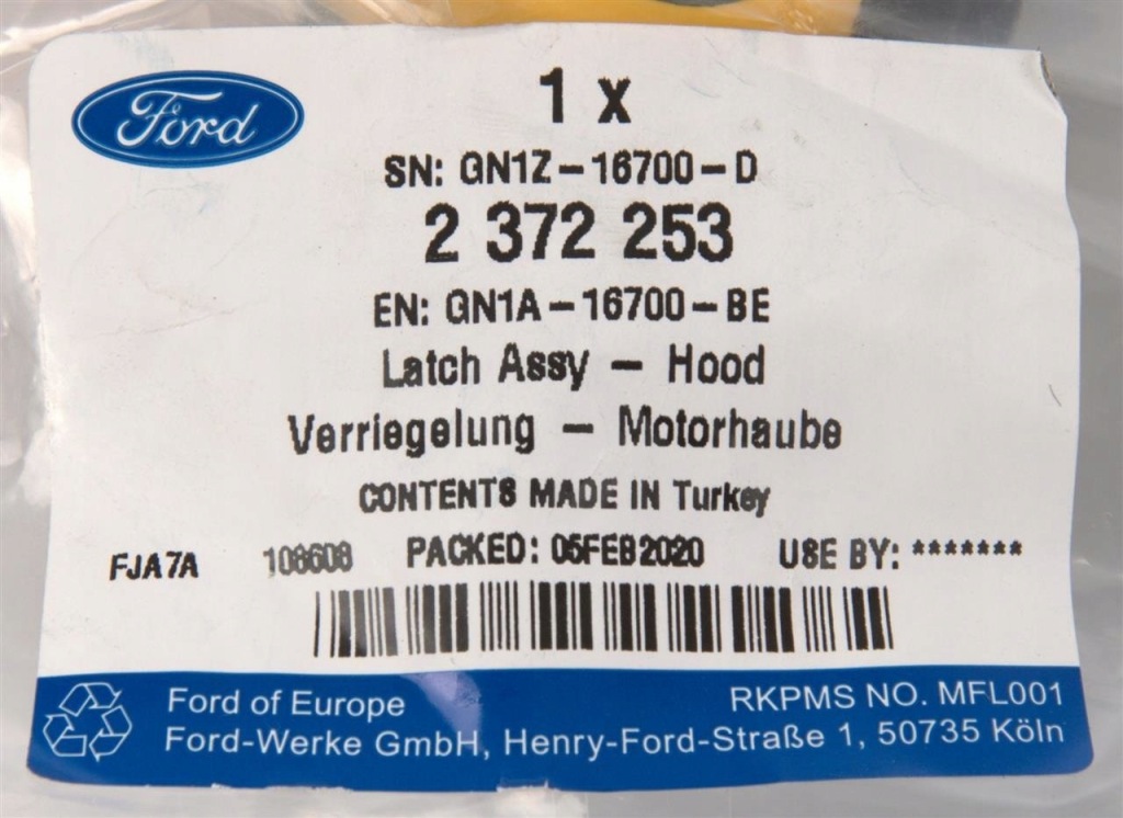 фото №4, Замок капот ecosport 2017- с autoalarmem ford оригинальный номер