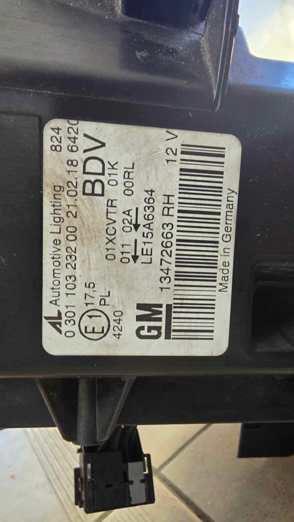 фото №11, Лампа правая opel zafira c lift p12 full led 16-19 bdv