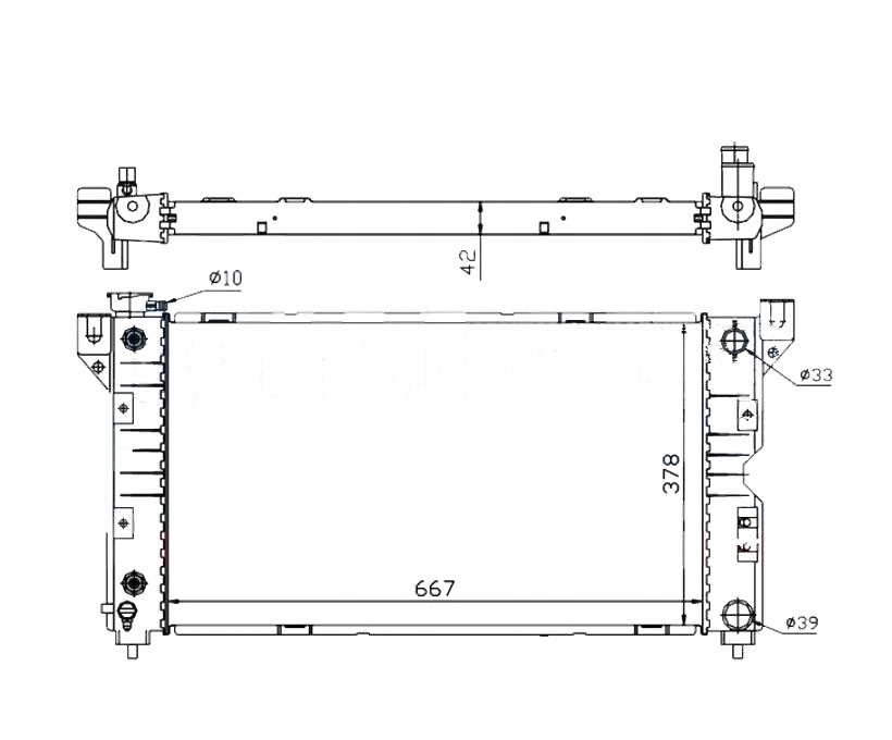 фото №1, Радиатор chrysler town country 96- 4682976ab nowa