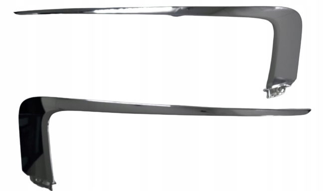 фото №1, Mitsubishi eclipse cross 21 - накладки бампера хром верхний 2 штуки lift