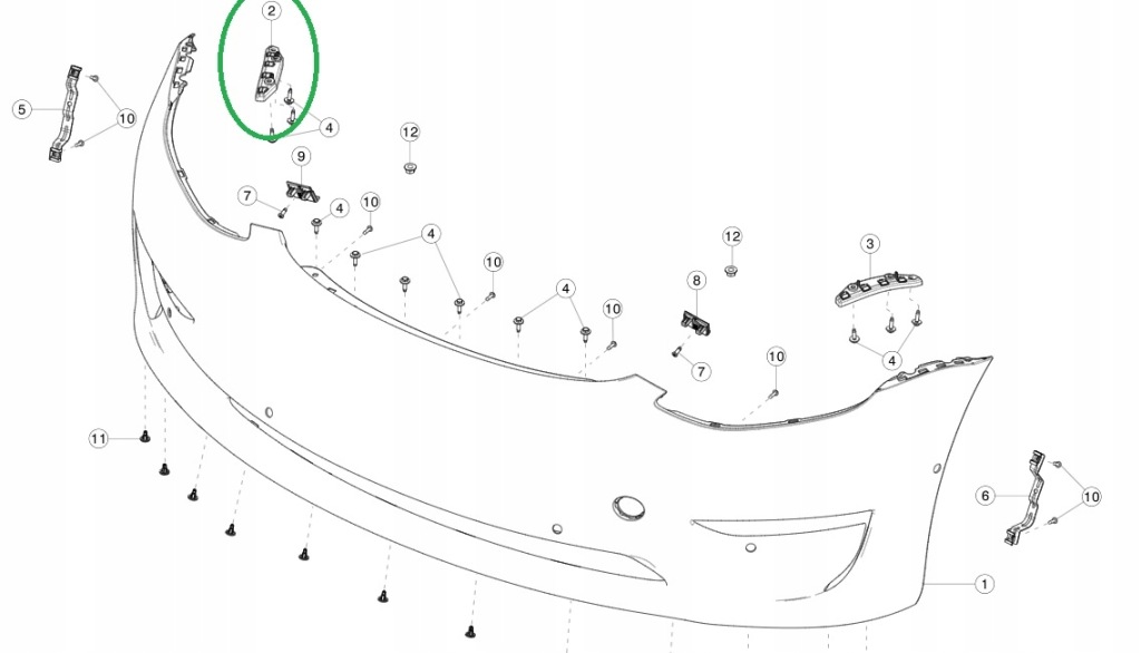 фото №14, Tesla 3 кронштейн направляющая бампера правый 1084182-00