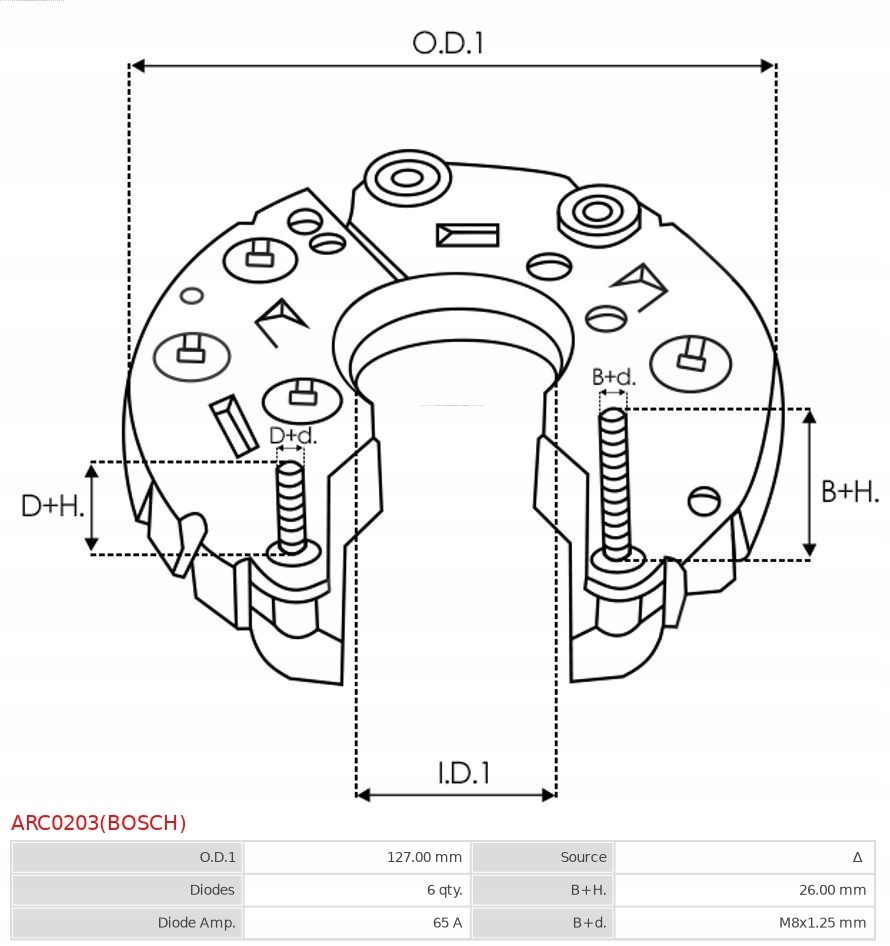 фото №8, As-pl arc0203 bosch выпрямитель, генератор