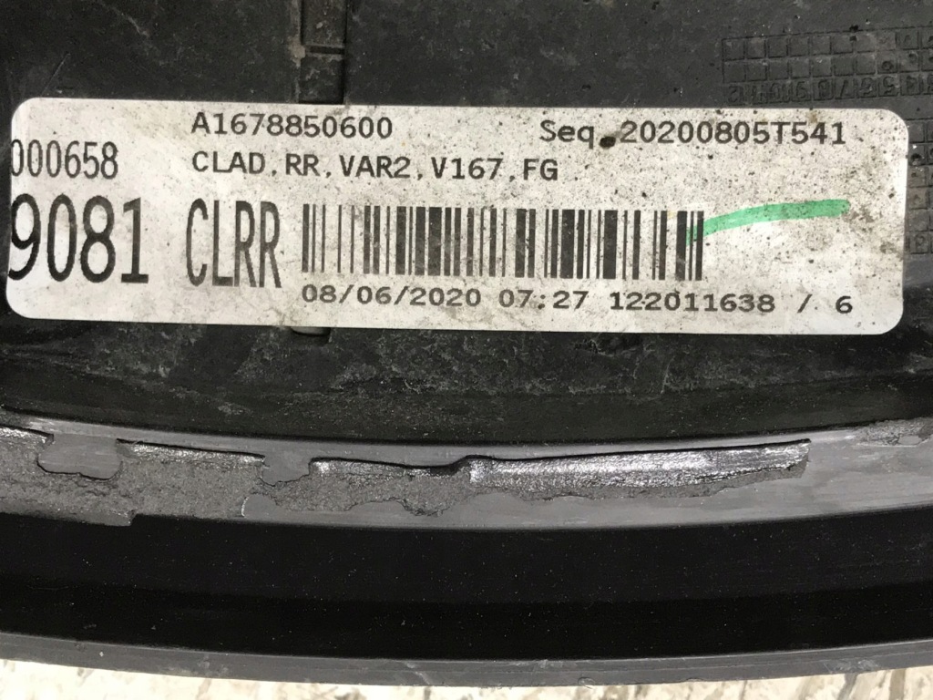 фото №12, Mercedes w167 молдинг крыло правый задняя a1678850600