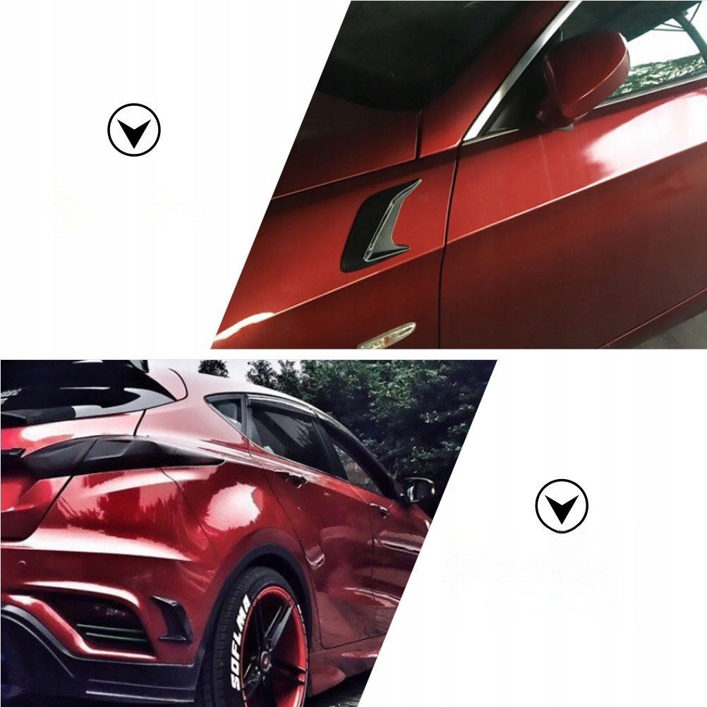 фото №8, Декор впуск воздуха автомобиля наклейка na автомобиль впуск боковой наклейка na выход воздуха автомобиля