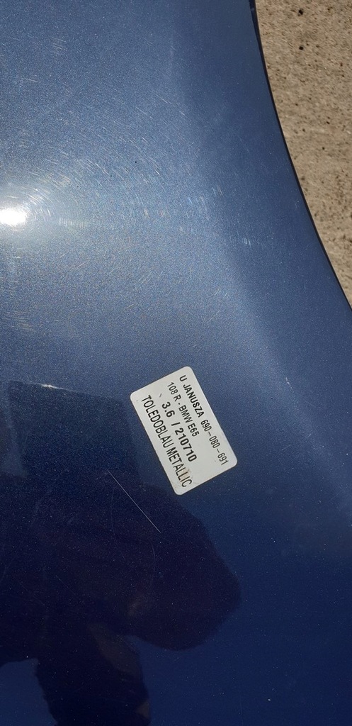 фото №6, Bmw e65 toledoblau крила лівий перед передній