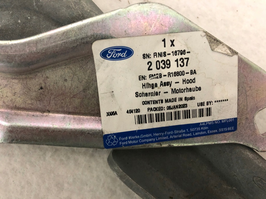 фото №8, Петля правий капот ford galaxy 15- оригінальний номер em2b-r16800-ba