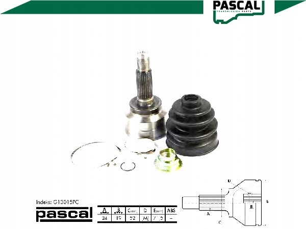 фото №2, Pascal шарнір привідний зовнішній kia pride mazda