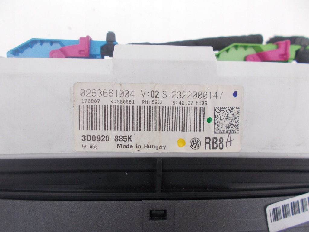 фото №5, Лічильник прилади vw phaeton 3.0 tdi 3d0920885k