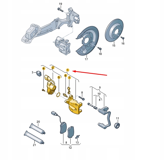 фото №5, Vw cc rear правый brake суппорт with двигатель 5n0615404