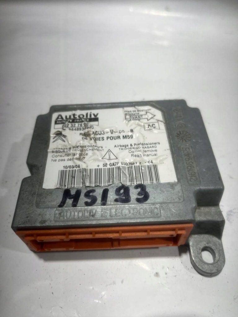 фото №1, Модуль датчик подушка безопасности citroen berlingo peugeot partner 9648938880