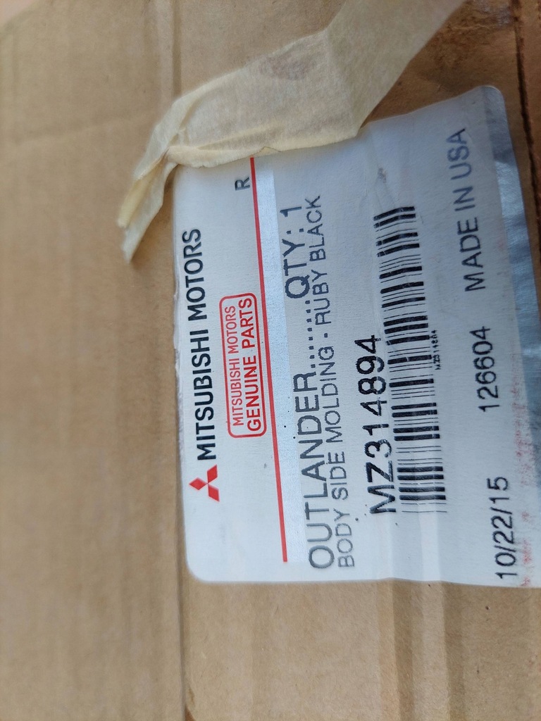 фото №9, Mitsubishi outlander phev 17- молдинг дверь левый перед ruby black mz314894