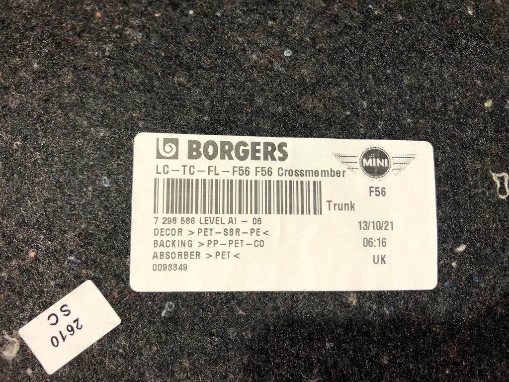 фото №11, Елементи багажника mini cooper f56 комплект