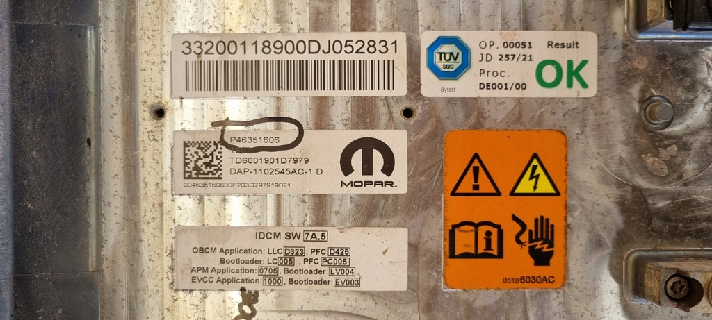 фото №15, Fiat 500 500e електрик інвертор інвертор зарядний пристрій p46351606 2019-2024