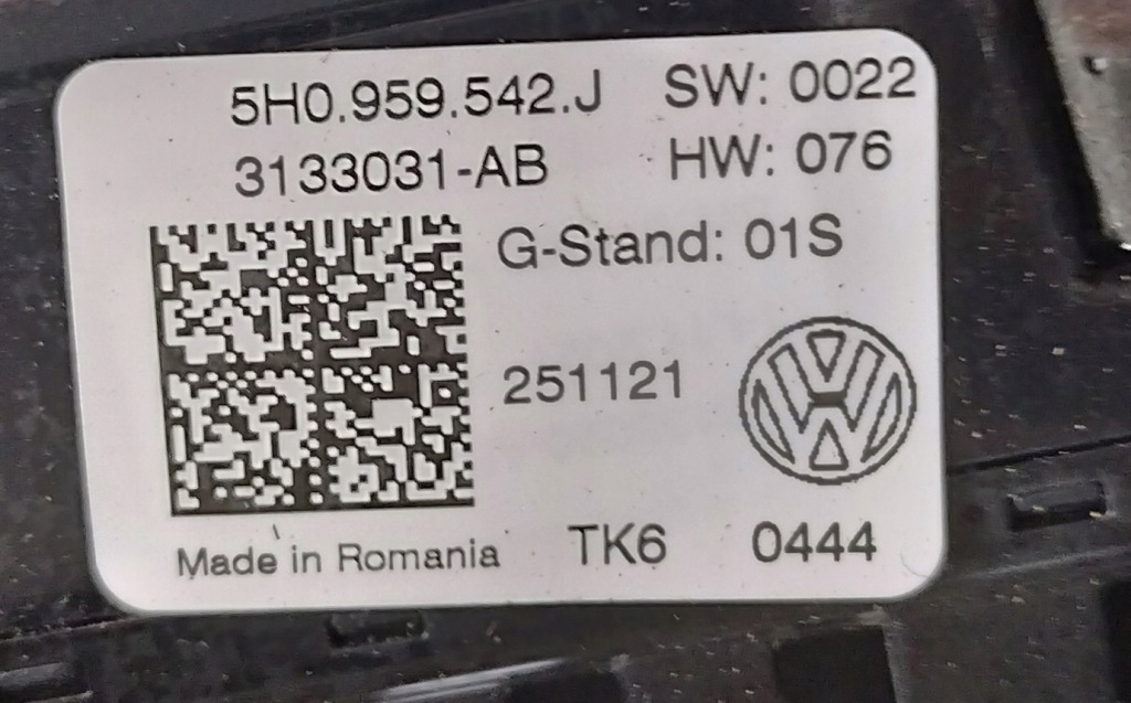 фото №13, K82 vw golf viii 8 r20 воздуховод лепестки переключения 5h0959542j