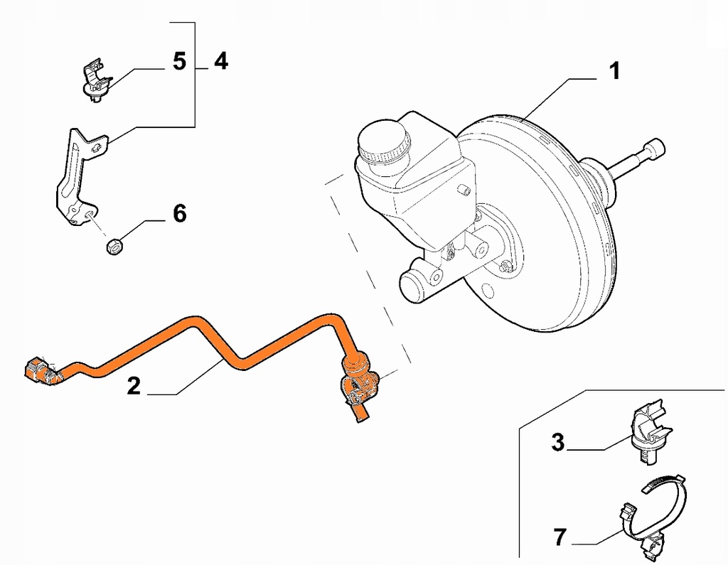 фото №1, Шланг усилитель тормозов тормоза alfa romeo mito 1.4 tb tjet