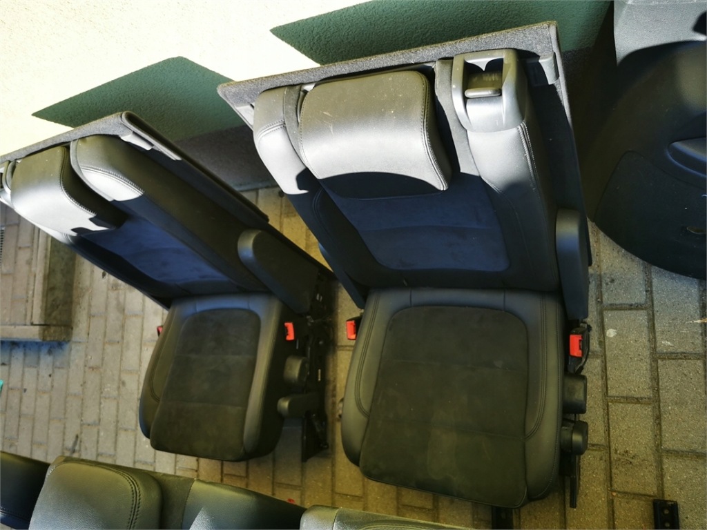 Vw sharan ii 7n 7n0 10- сидіння сидіння 7 осіб шкіра alcantara ремені Оригінал