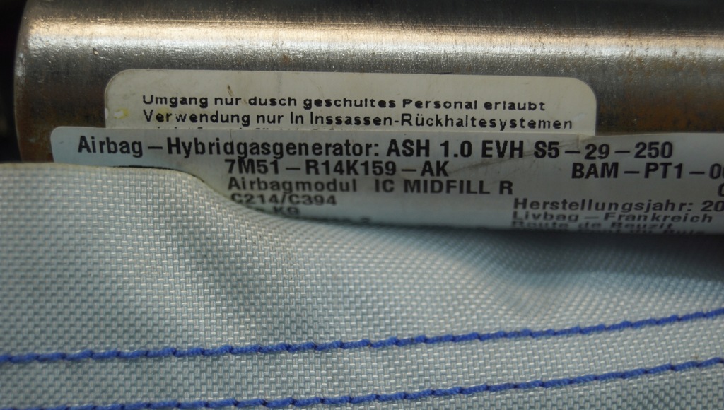 фото №6, Шторка безпеки подушка безпеки права ford kuga mk1 7m51-r14k159-ak