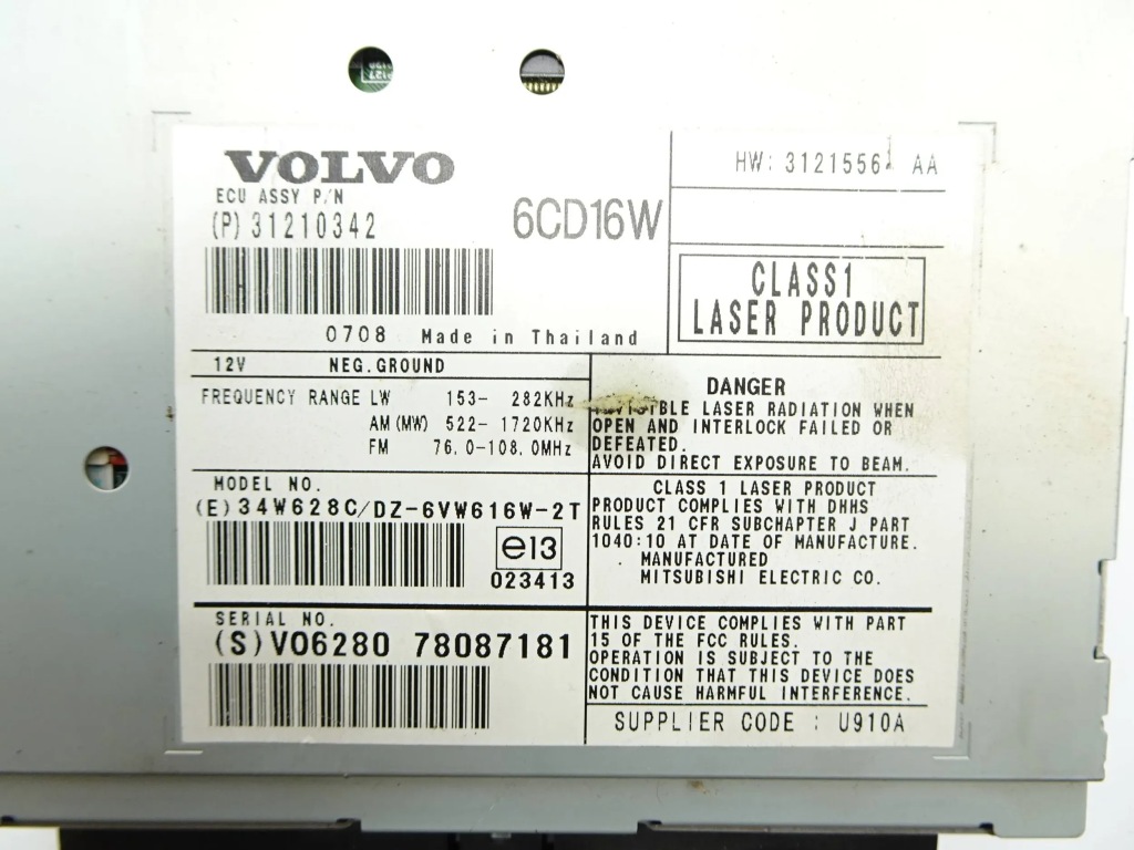 фото №4, Радио cd volvo c70 ii v50 s40 c30