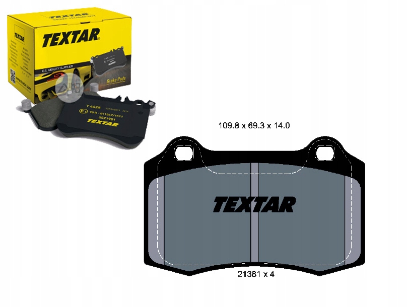 фото №1, Tex2138104 комплект гальмівних колодок ham. перед ford focus 2