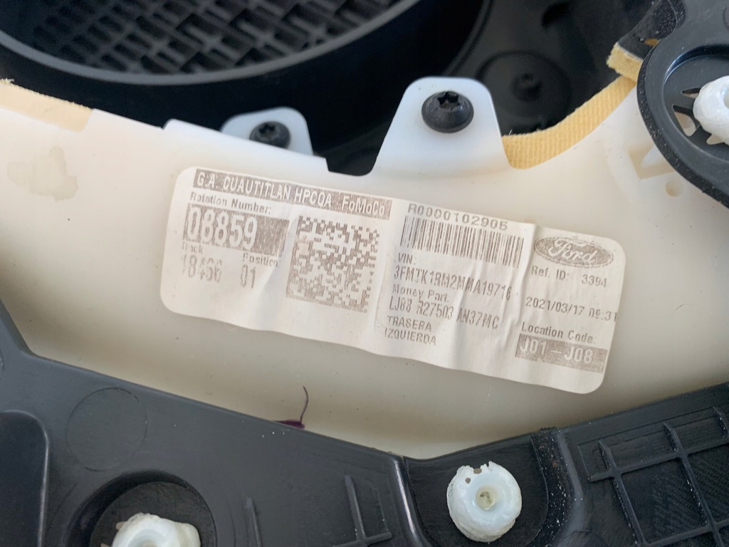 фото №14, Ford mustang mach-e rwd 21r обшивка обивка дверь левый задняя левая задняя