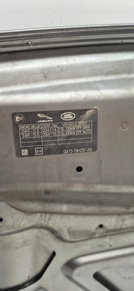 фото №8, Jaguar xe 15-24 капот кришка двигуна