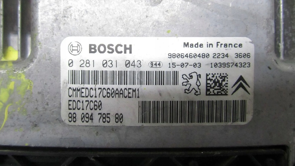 фото №5, Citroen c4 cactus 1.6 блок керування двигуна 0281031043