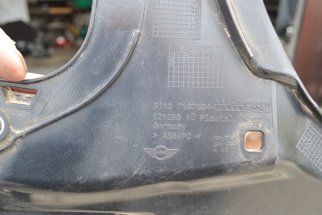 фото №6, Направляющая бампера правый левый задняя mini r55 clubman 7167564 7167563