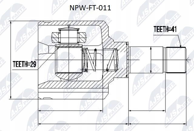 Npw-ft-011 nty шрус  внутренний fiat ducato/peug Цена
