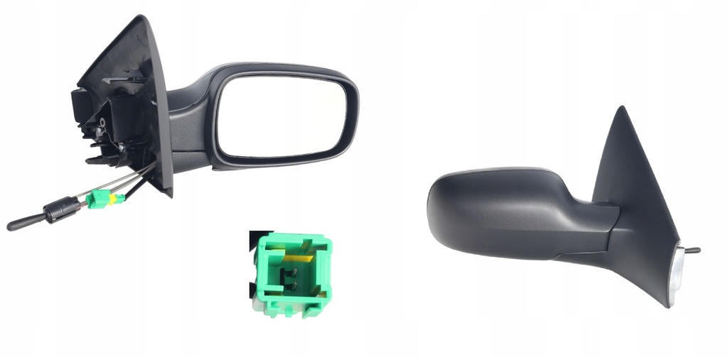 фото №1, Зеркало правое mech чёрные renault megane 2 02-08