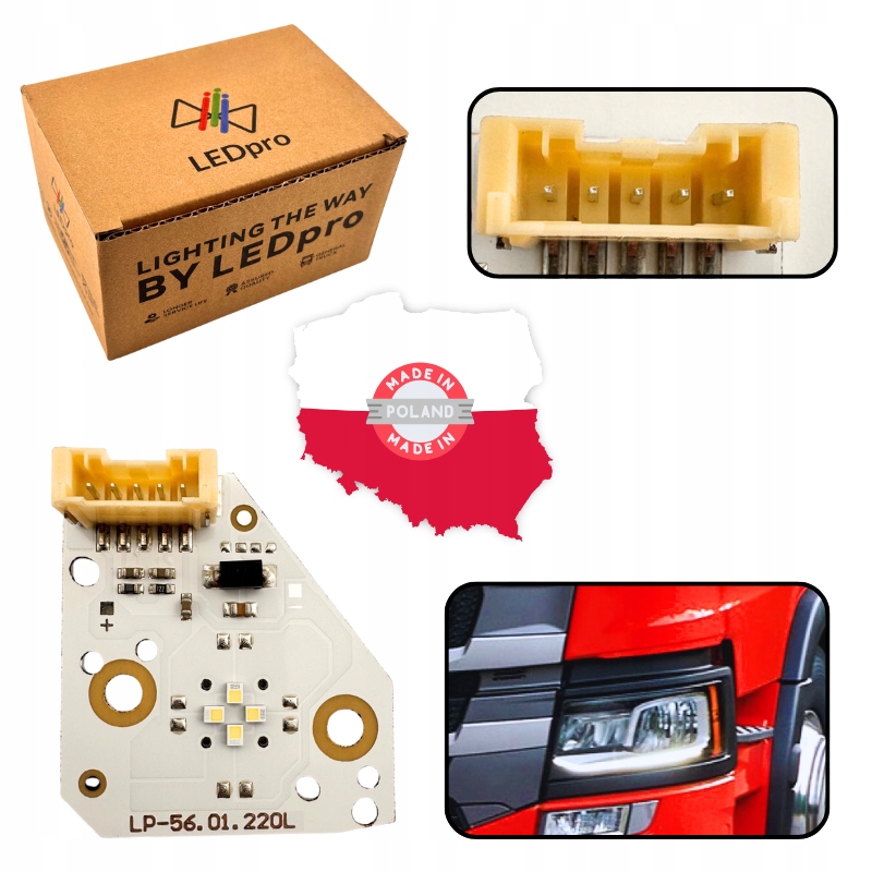 фото №1, Модуль пластина led do ремонту лівий лампи full led scania s r p g xf nextgen