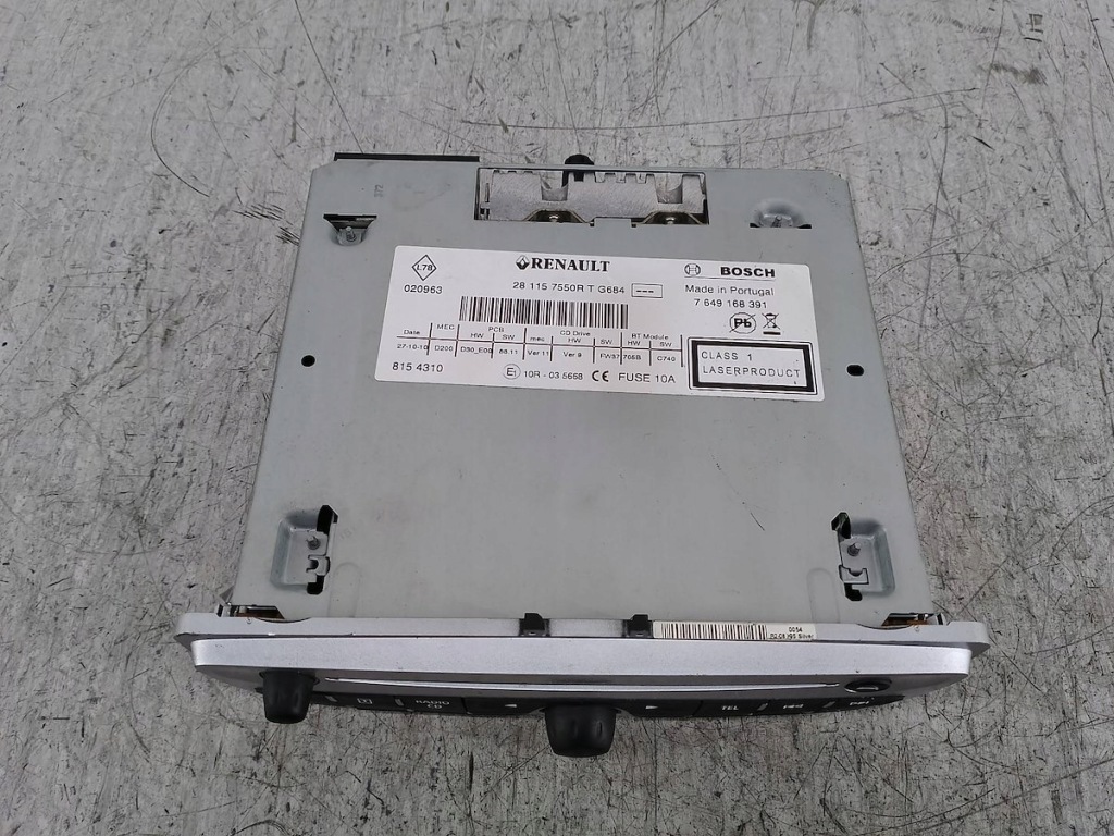фото №7, Радіо renault scenic iii 281157550r 7649168391 1.4 tce bosch