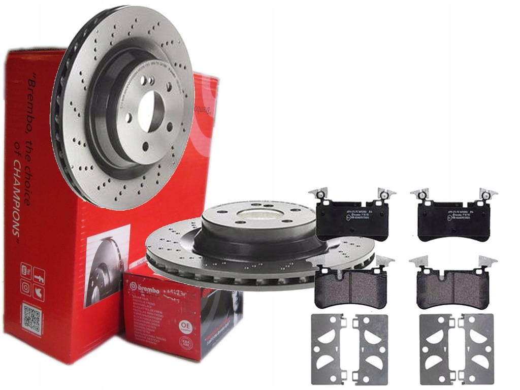 фото №1, Тормозные диски тормозные колодки brembo задняя mercedes amg c219 w211