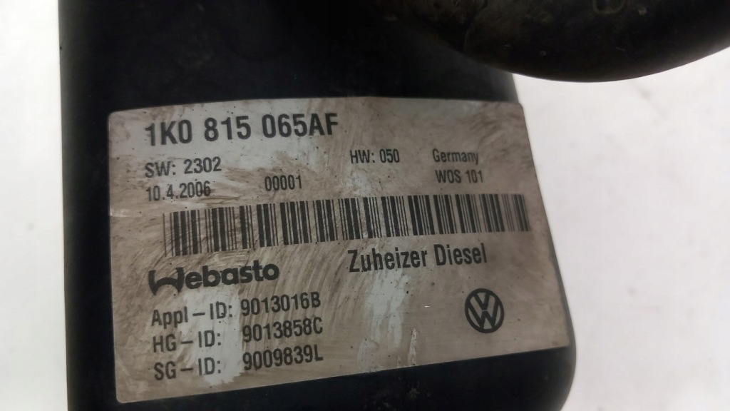 фото №6, Vw touran i отопитель обогреватель webasto 1k0815065af
