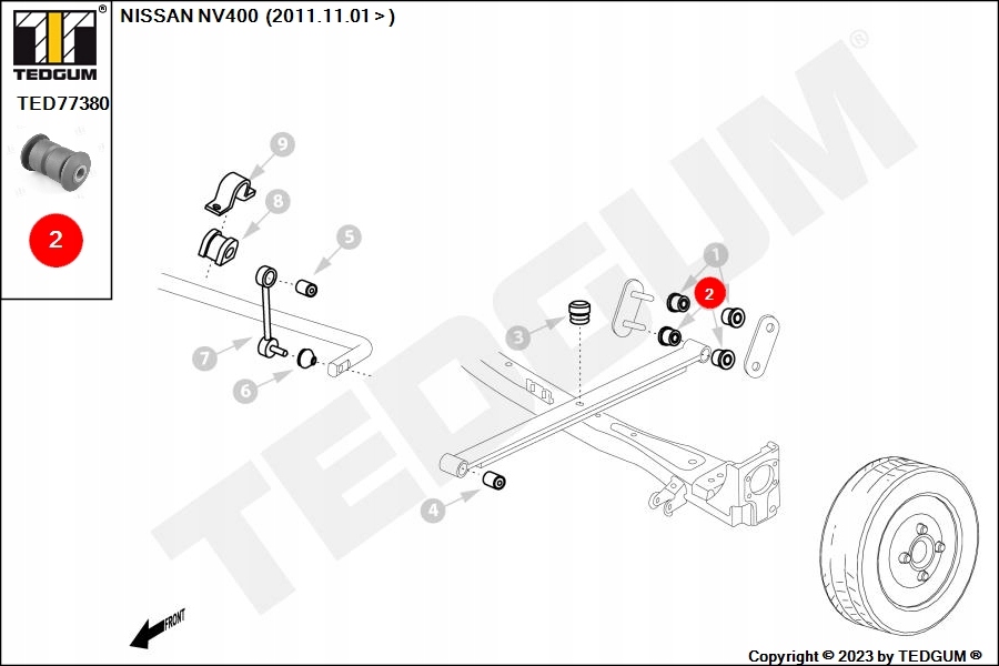 фото №7, Втулка ресора renault t. master 10- задня нижня, do ресора