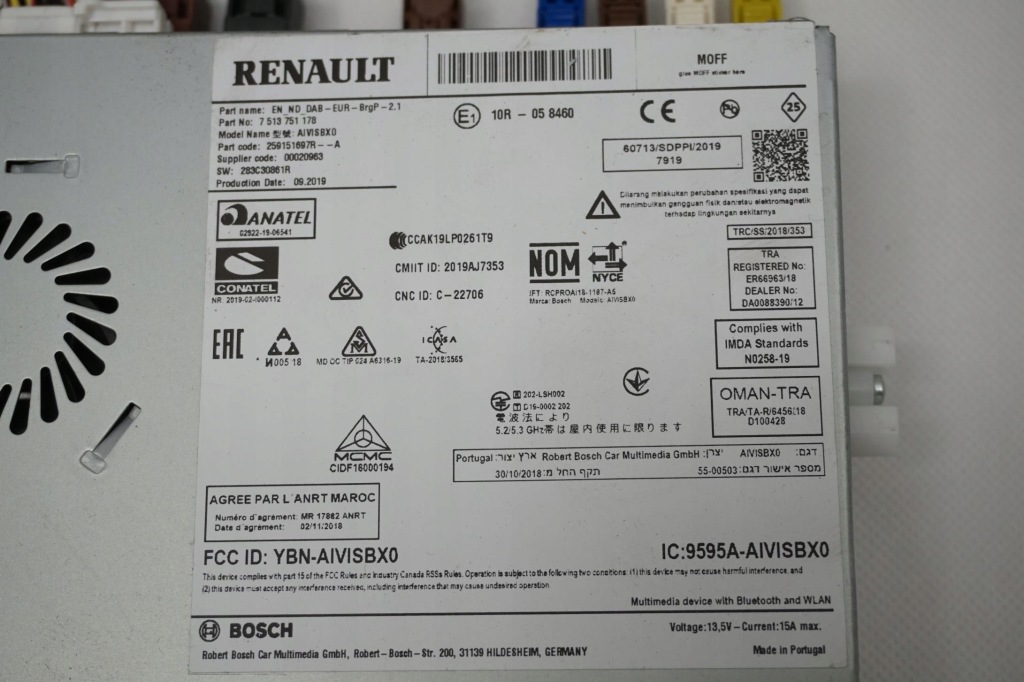 фото №4, Радіо навігація renault clio v 5 hb 259151697r