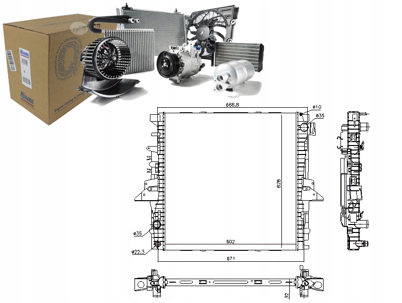 фото №1, Радіатор двигуна wody land rover discovery iv range rover sport i