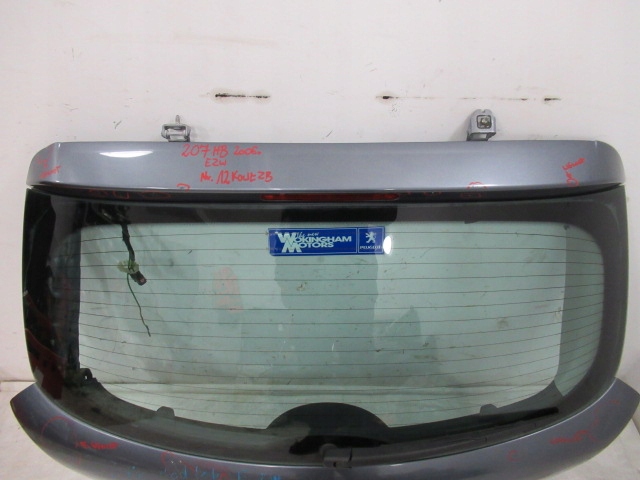 фото №7, Peugeot 207 hb крышка багажника задняя багажника ezw