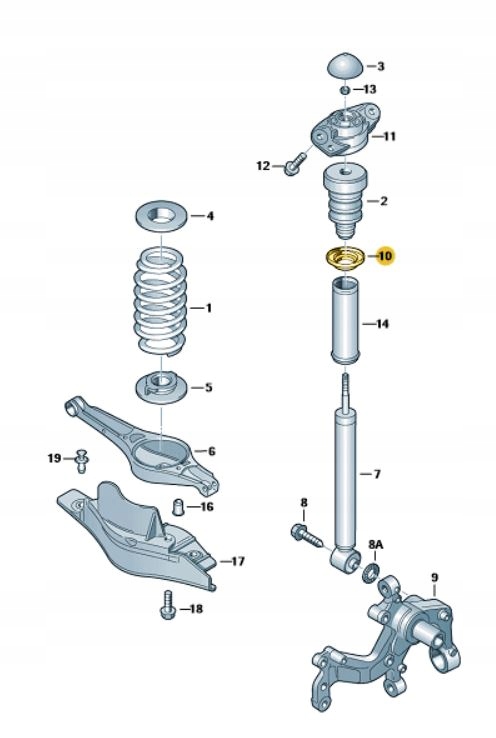 Кільце osadczy амортизатора оригінальний номер audi a3 8p Ціна