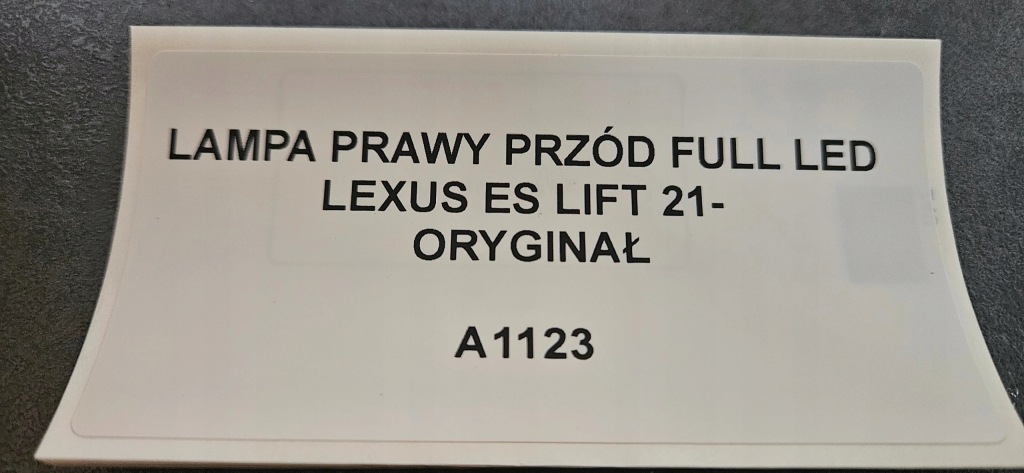 Купити Фара правий перед full led lexus es vii рестайлінг  21- оригінал