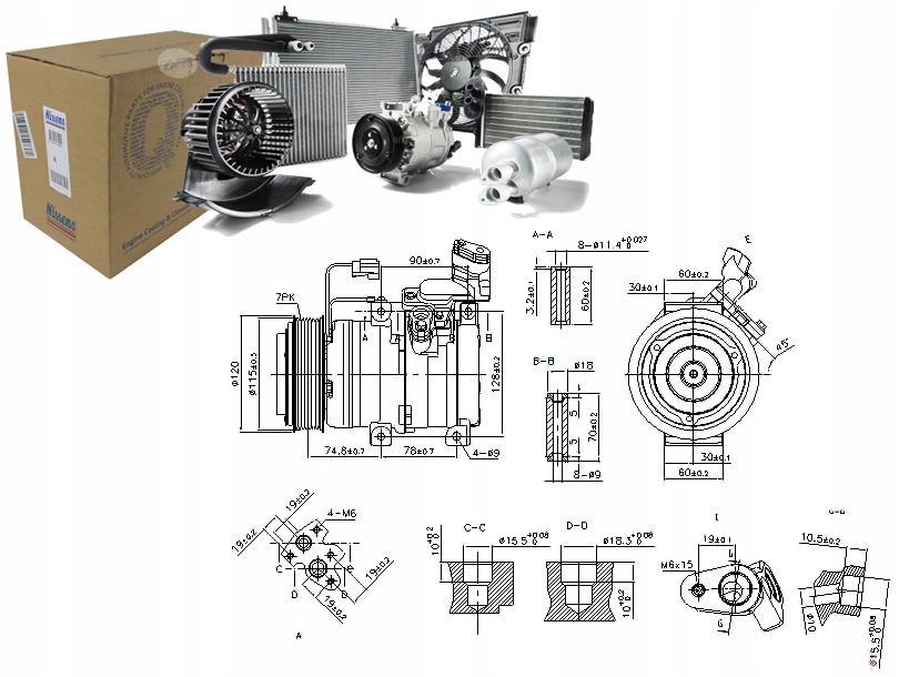 фото №1, Компрессор кондиционера honda accord vii cr-v ii fr