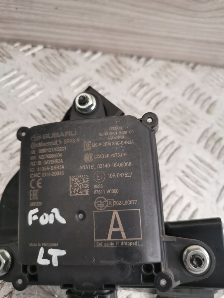 фото №2, Subaru forester v 19 радар мертвого pola задняя задний левый 87611vc000