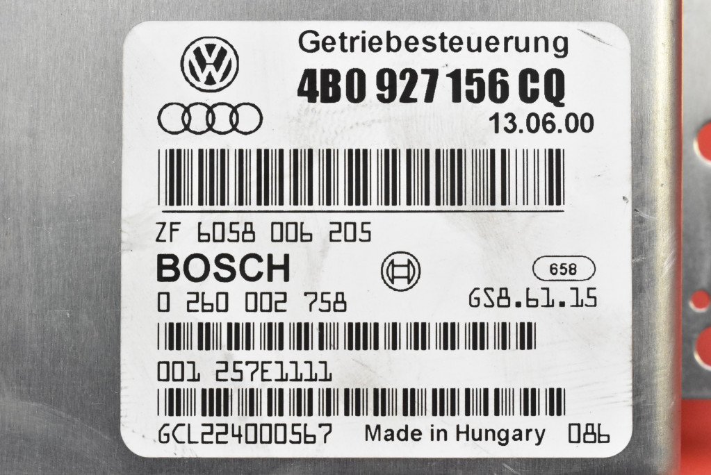 фото №7, Блок керування коробки 4b0927156cq 0260002758 audi a6 c5 2.8 v6 193 km quattro