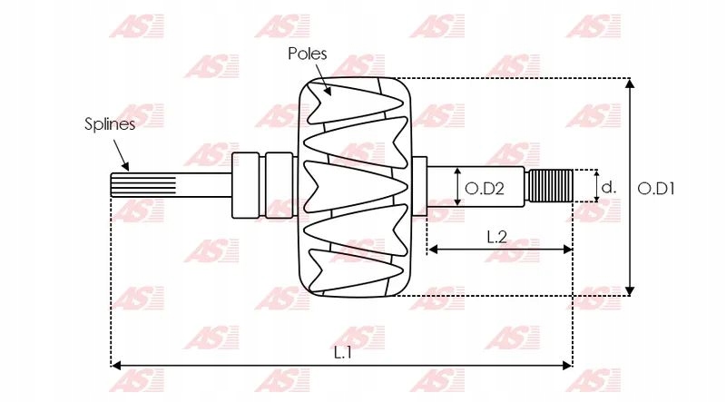 Крильчатка, генератор as-pl ar0037 Доставка