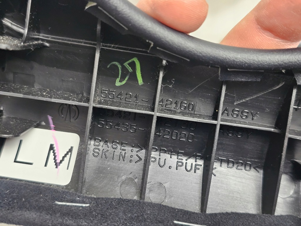 фото №10, Молдинг захист dekor консолі панелі toyota rav4 rav 4 iv шкіра led замша